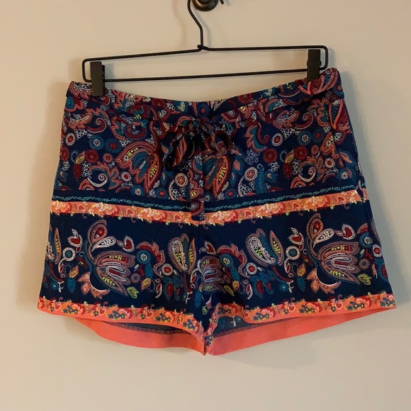 Loft Paisley Floral Bohemian Shorts - Picture 1 of 7